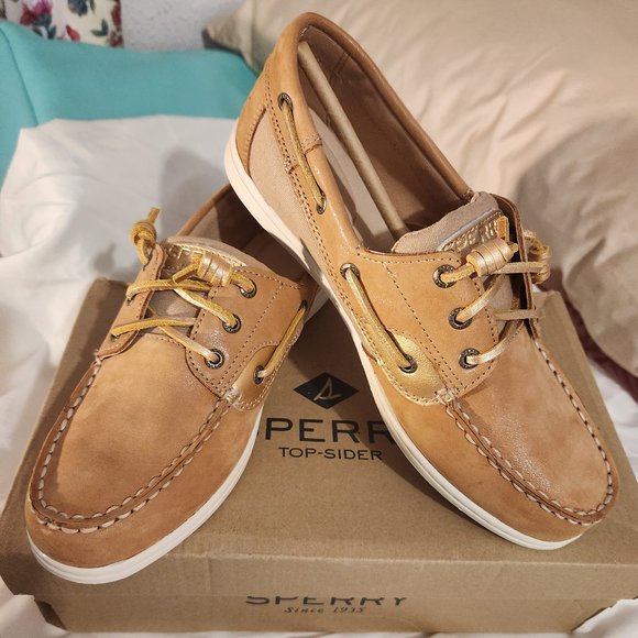 Sperry Leather Tan Womens 8 - Picture 1 of 4